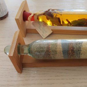 Rolling pins set of 2 gourmet glass rolling pins with display rack